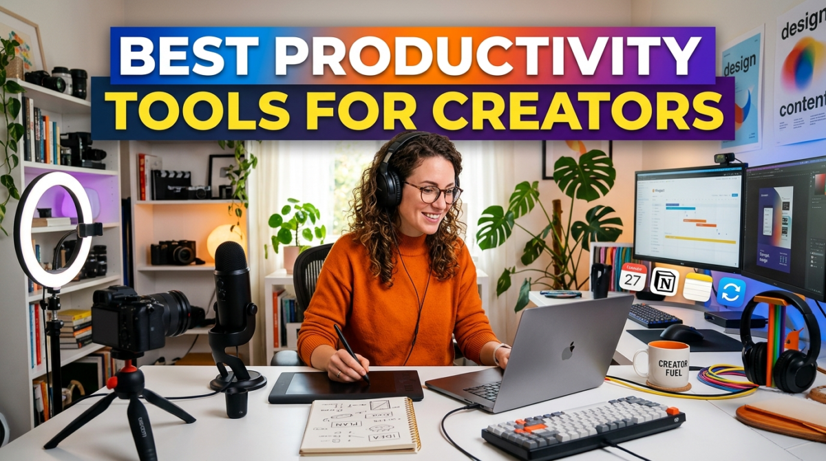Best tools for content creators in 2026 including ChatGPT, Canva, CapCut, Notion AI, and Runway AI for faster content creation and growth
