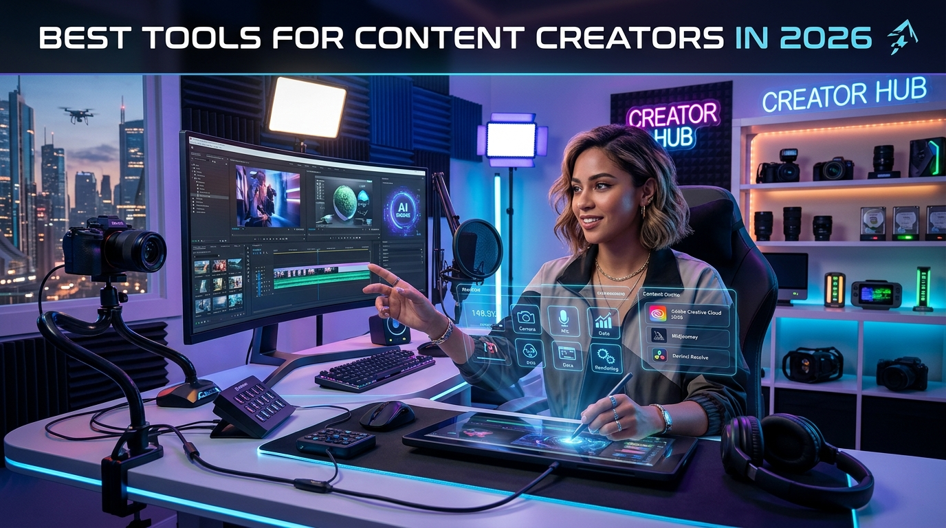 Top Content Creator Tools in 2026: AI, Video Editing & Growth Apps