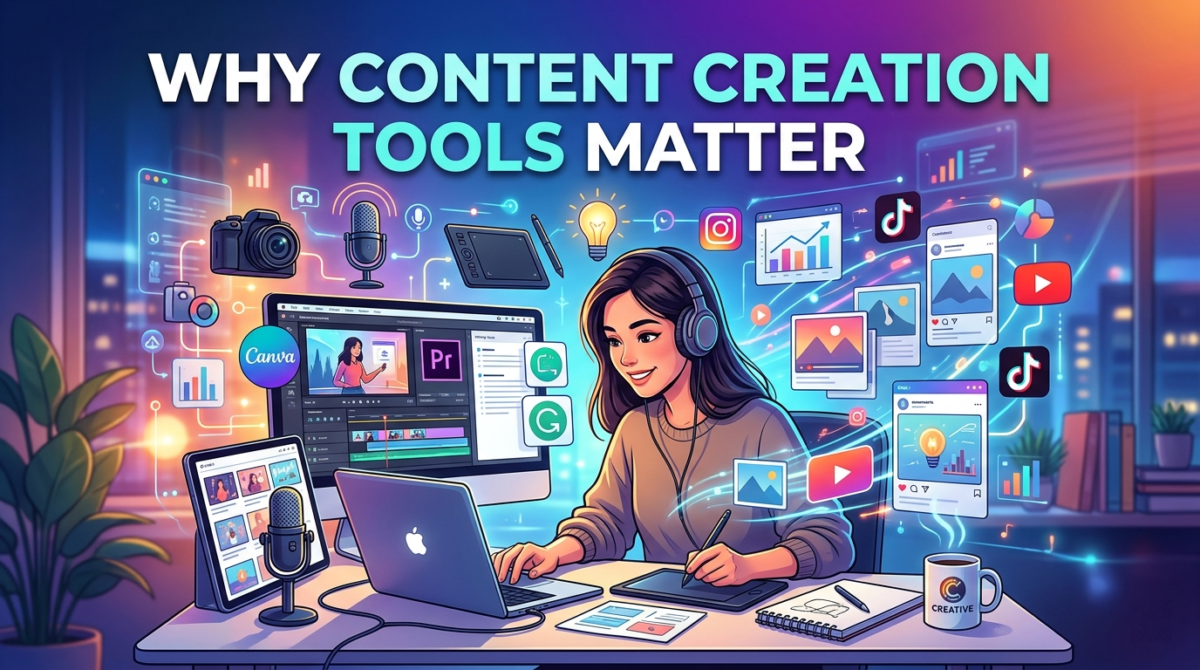 Best content creation tools in 2026 for bloggers, YouTubers, marketers, and digital creators