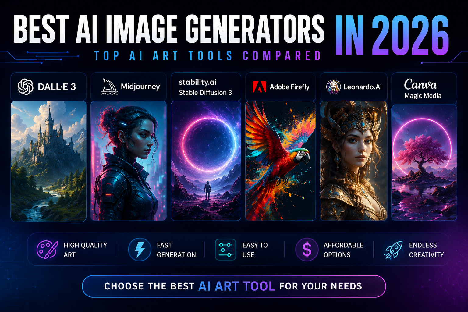 Best AI image generators in 2026 comparison