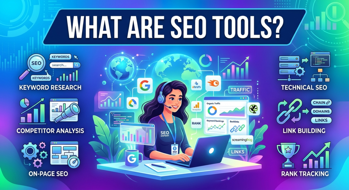 What are SEO tools and how they improve website rankings
SEO software helping beginners optimize websites
Search engine optimization tools for website growth