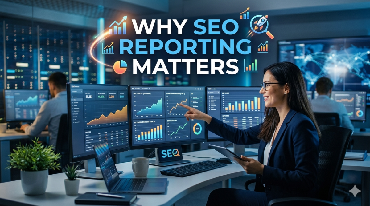 SEO reporting helping businesses measure search performance
Marketing team reviewing SEO reports and analytics
Website ranking reports and SEO performance tracking