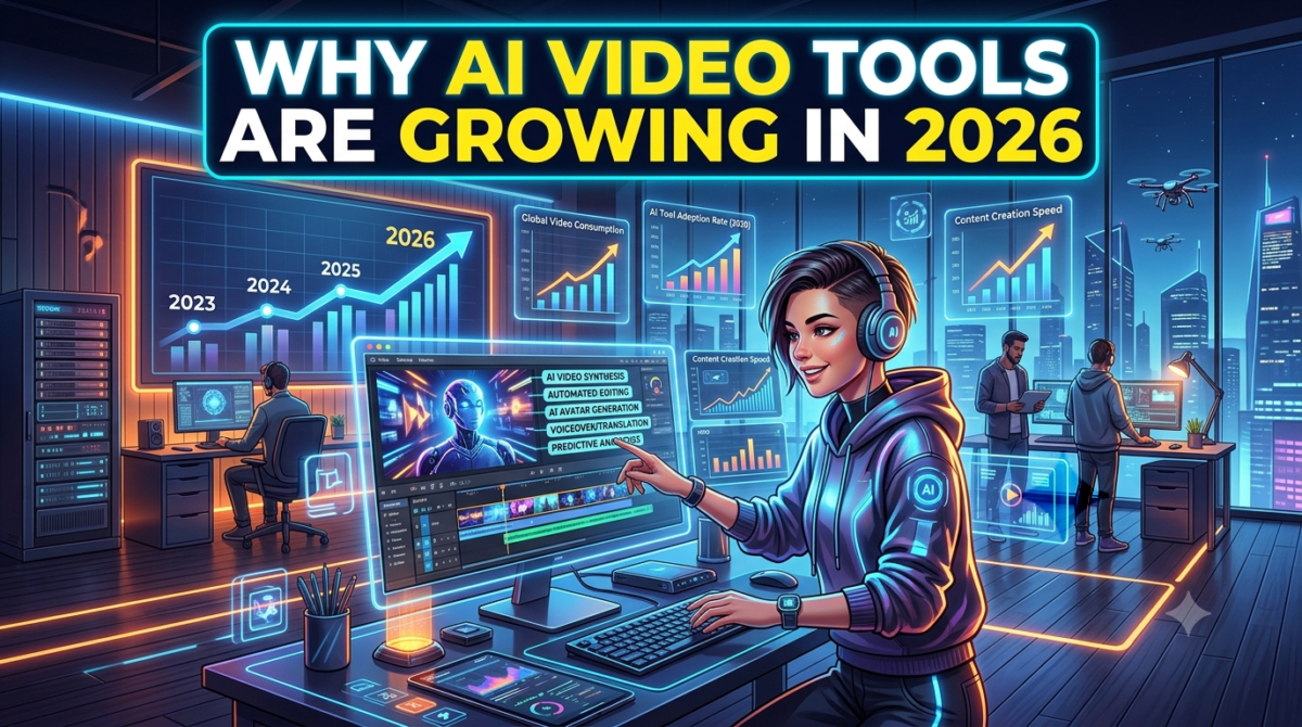 Growth of AI video generation tools driven by content creators, businesses, and marketing automation