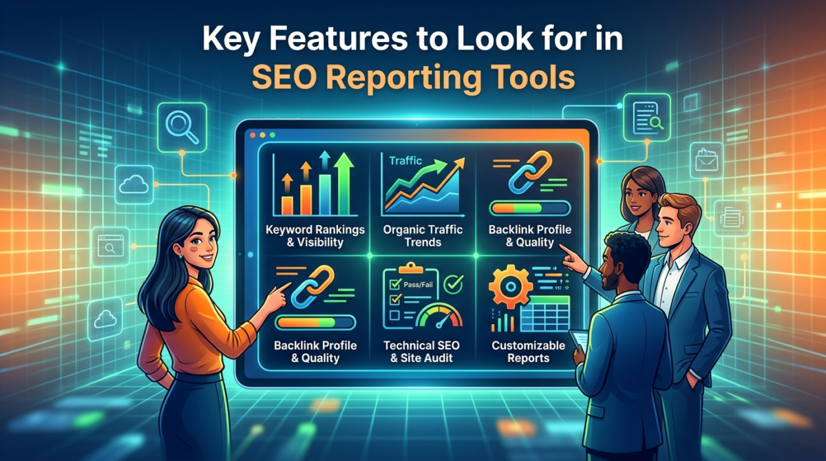 SEO reporting software features comparison
Essential SEO reporting features for agencies
SEO analytics and reporting tool capabilities